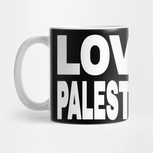 LOVE PALESTINE - White - Front Mug